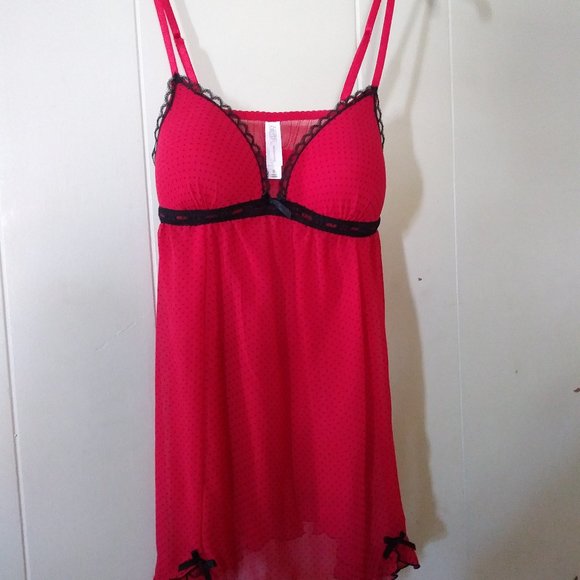 New with tags. Red and black dot lingerie. - Picture 1 of 4
